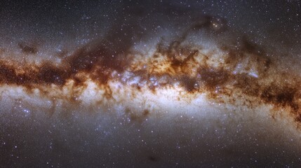 Obraz premium The Milky Way stretches across a glowing night sky, its bright stars evoking a sense of wonder and the beauty of the universe