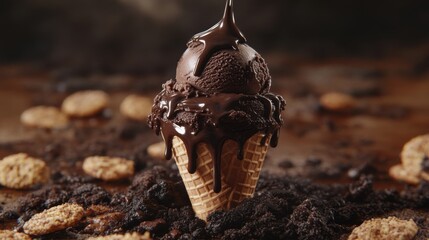 Chocolate Lava Ice Cream Volcano