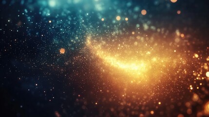 Naklejka premium A glowing Milky Way surrounded by stars in a night sky, symbolizing the awe-inspiring wonder of the cosmic universe