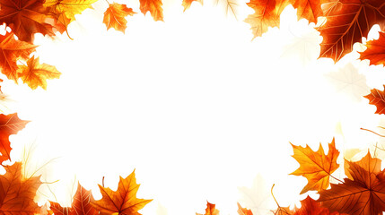 Autumn Leaves Border Background