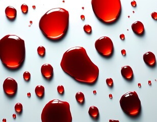 Blood stains on a white background