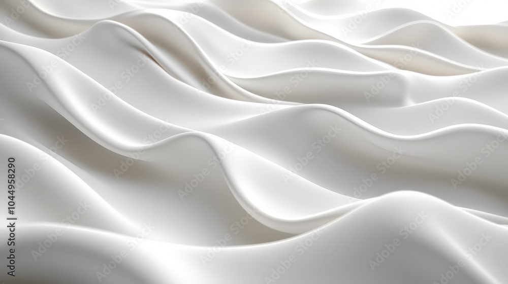 Poster a pristine white and light grey tech background characterized by smooth flowing lines and subtle tex
