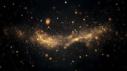Abstract Background with Golden Glitter