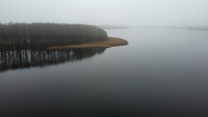 Fototapeta premium foggy lake