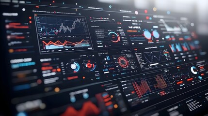 Obraz premium Interactive 3D Data Dashboard Tailored for Business Intelligence Analysis and Real Time Metrics Tracking Sleek Responsive Visualization for Data Driven Reporting and Analytics