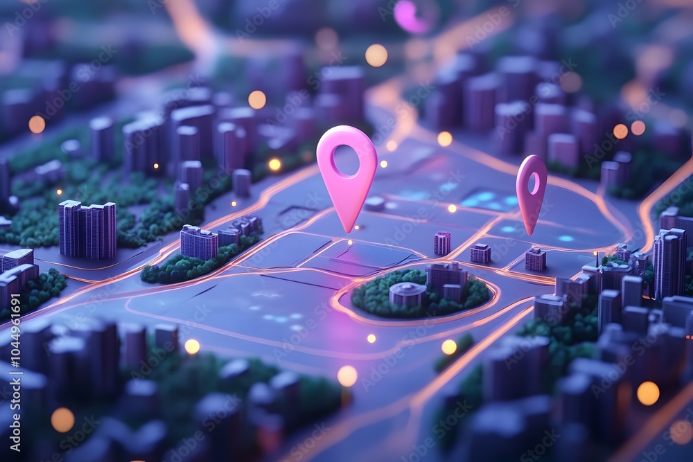 Poster innovative geofencing and location based marketing concept with gps proximity services and data