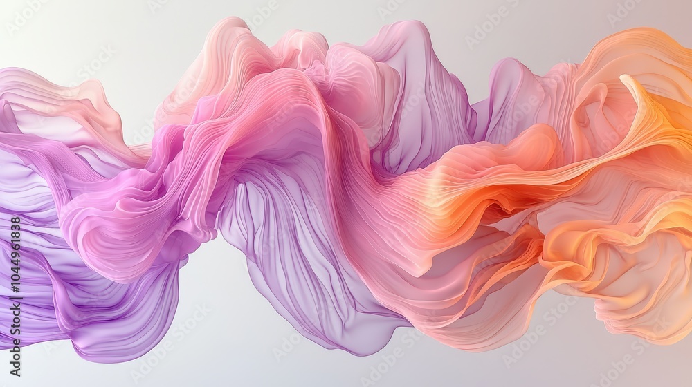 Poster a soft gradient of pastel colors flowing across a plain white background, blurring into one another 