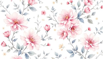 Obraz premium Tropical exotic pink red black orchid smaller wildflowers jungle palm leaves liquid fluid painted watercolor. Mughal Garden Watercolor Collection. Botanical Illustrations on White Background