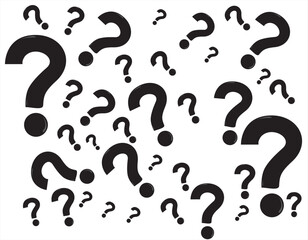 white background seamless pattern question mark pattern