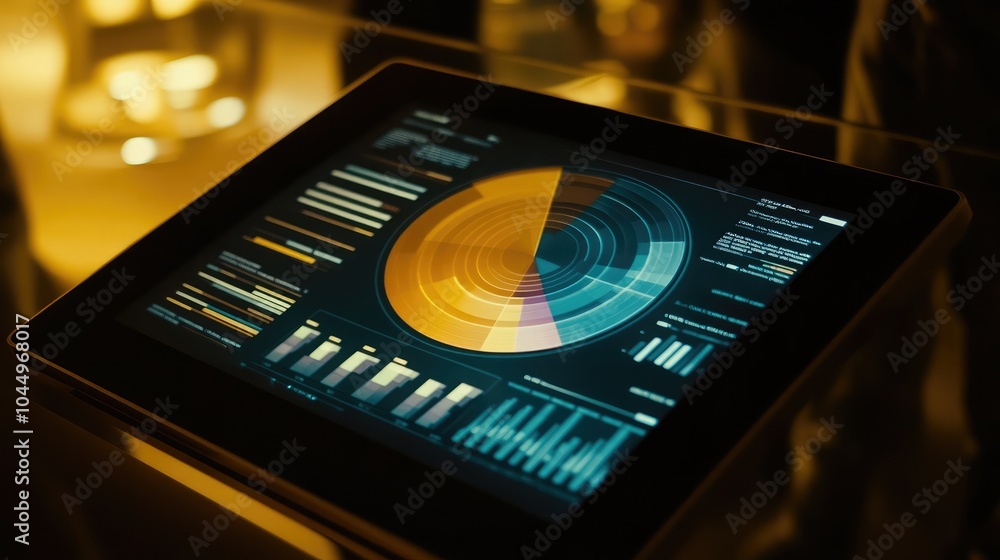 Aufkleber modern data visualization on a digital device