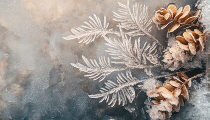 Frost Forming Intricate Patterns on Window Pane Close Up Macro Detail Generative AI