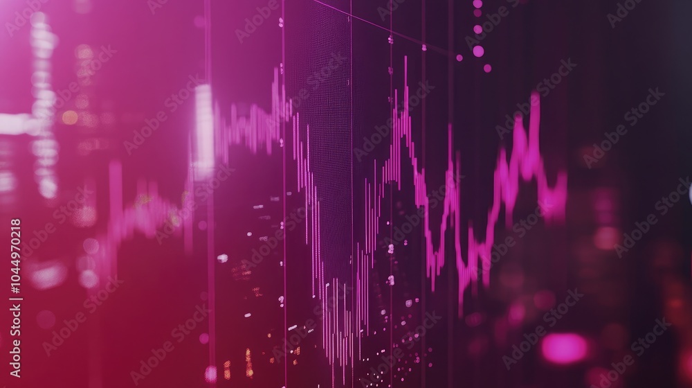 Poster vibrant abstract data visualization background