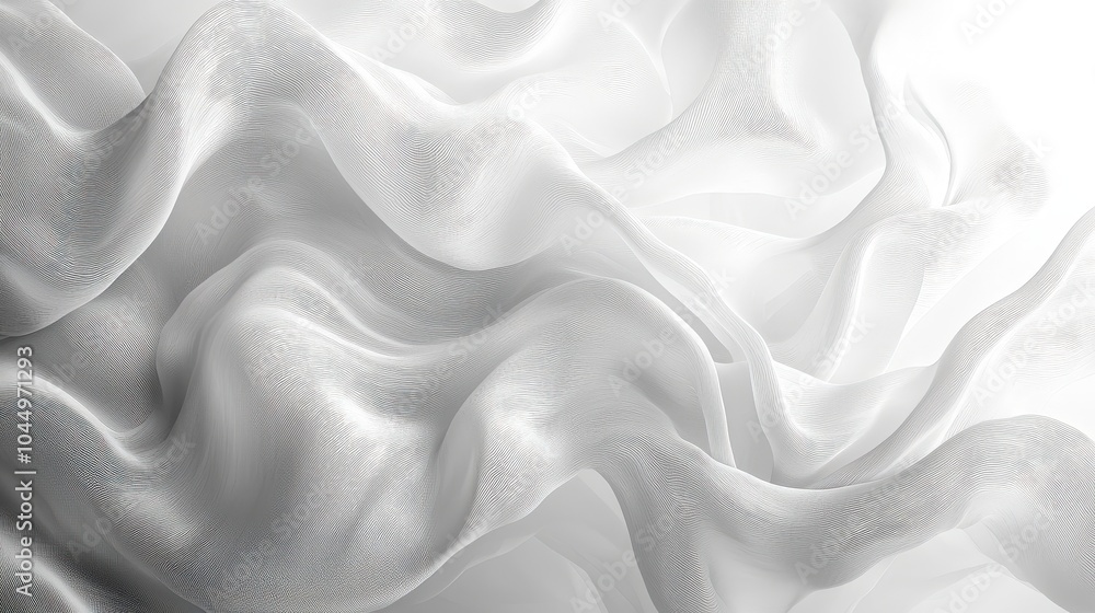 Poster an ethereal white background with flowing gradient lines that softly blend into one another, creatin