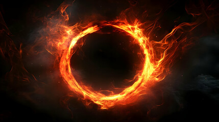 Fiery Ring Abstract Background
