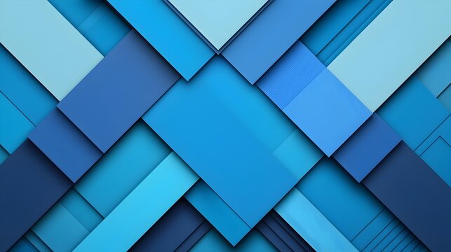 Stunning minimalist geometric design with blue gradient shapes and dynamic shadows creating a futuristic and abstract background perfect for tech related art and product displays