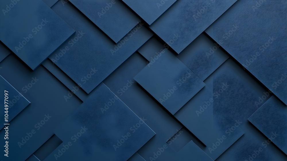 Poster Captivating Minimalist Geometric Abstract Design with Blue Gradient Shapes and Shadows Perfect Futuristic Background for Tech Themed and Designs