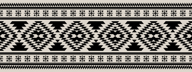 Navajo tribal vector pattern. Native American ornament. Ethnic South Western decor style. Boho geometric ornament.Ikat floral paisley embroidery blanket, rug. Woven carpet