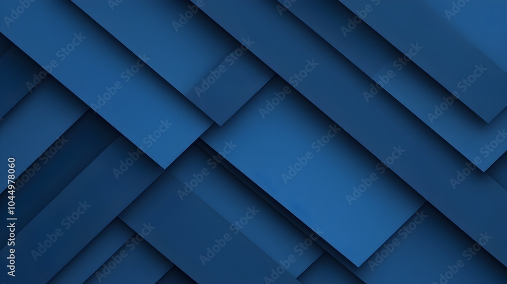 Poster Minimalist Blue Geometric Abstract Background with Subtle Overlapping Shapes and Gradients for Futuristic Tech and Digital Visuals