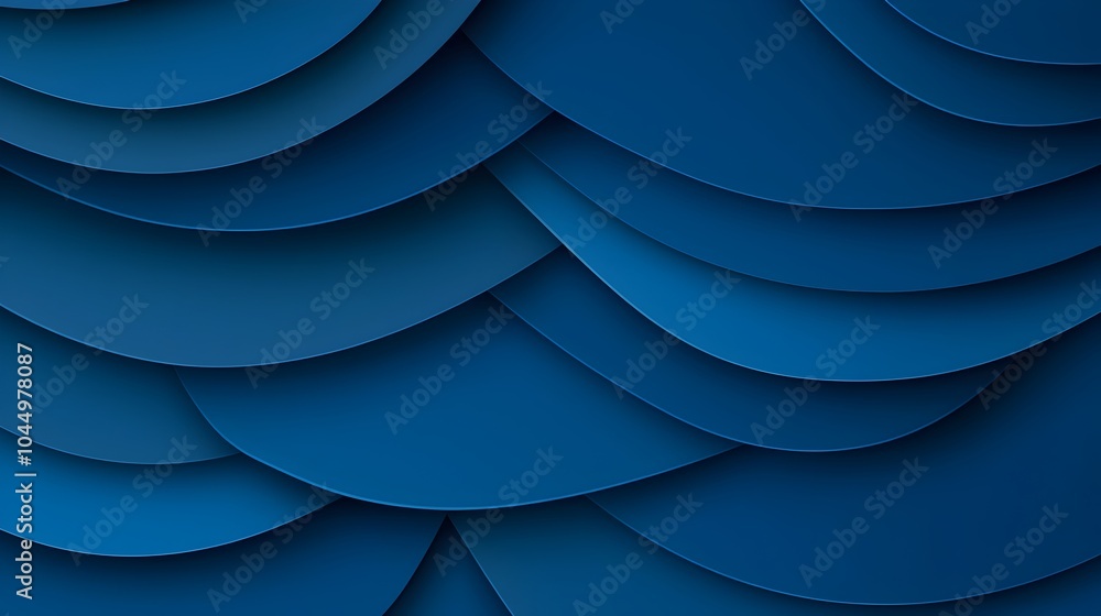Fototapete Minimalist blue abstract background with overlapping geometric shapes subtle shadows and a futuristic gradient design   a visually striking and versatile digital asset for tech digital