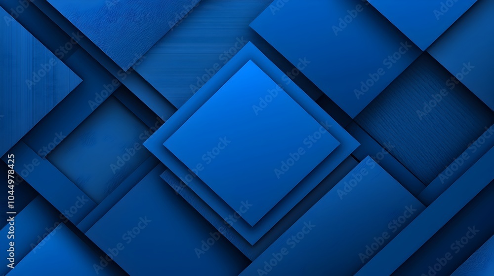 Poster Futuristic gradient abstract background with minimalist geometric blue blocks and shadows ideal for tech innovation modern design and digital art projects