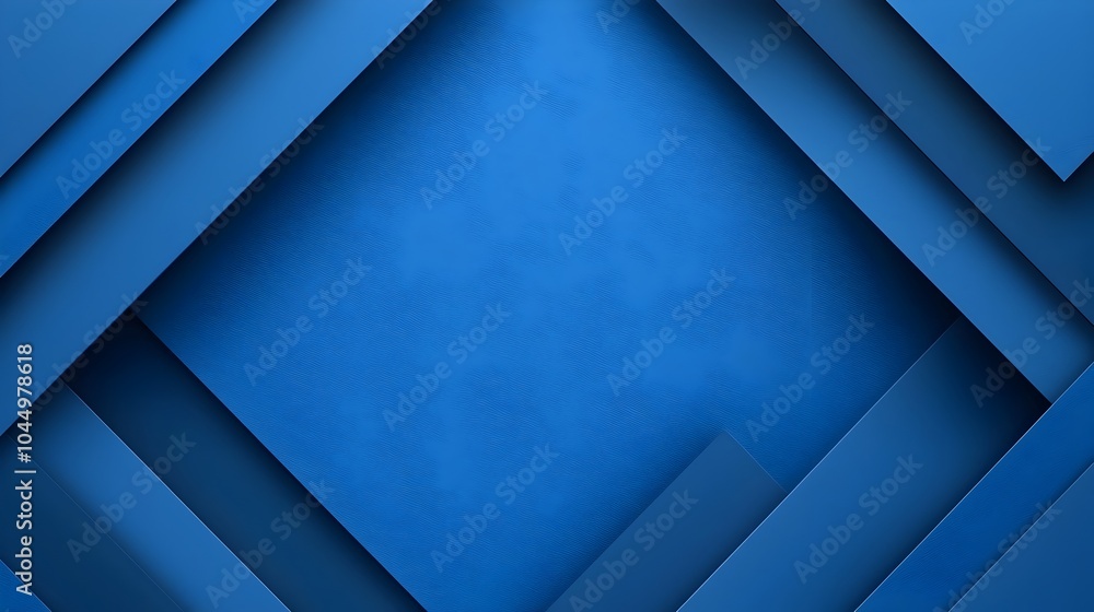 Aufkleber futuristic blue abstract background with geometric minimalist shapes and soft shadows for modern tec