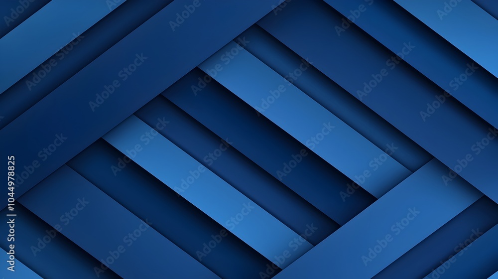 Poster Vibrant gradient blue geometric shapes with sharp angles and subtle shadows create a futuristic minimalist design for an abstract tech background  This digital features a clean modern