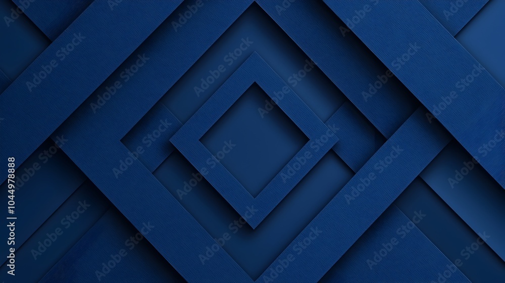 Fototapete Futuristic gradient blue geometric shapes with sharp angles and subtle shadows create a minimalist modern and architectural design for abstract techno backgrounds presentations websites