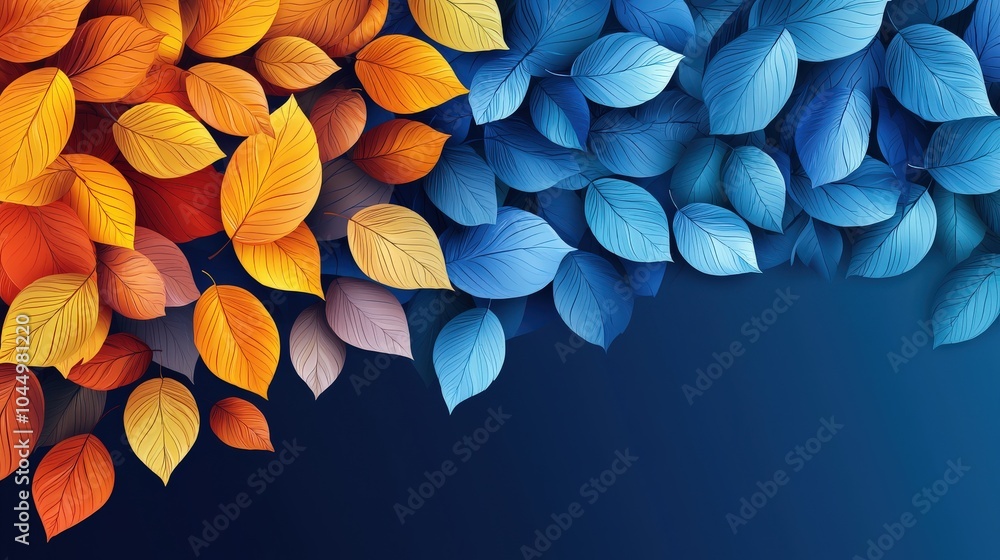 Poster thanksgiving background featuring a gradient of fall leaves colors, ideal for adding text overlays.
