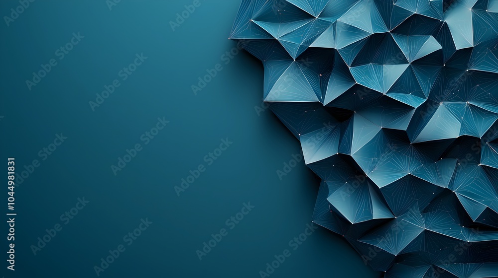 Poster Futuristic Polygonal Mesh Background with Sparkly Shimmering Texture for Digital Concepts Tech Landing Pages and Website Designs