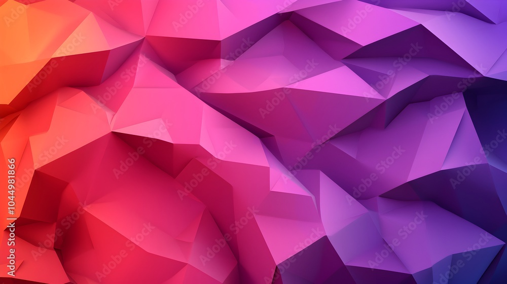 Poster Sparkling digital polygonal mesh in 3D abstract geometric background perfect for creative landing page concepts tech designs website graphics digital art and modern visual templates