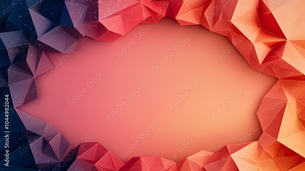 Aufkleber Mesmerizing 3D polygonal mesh with dazzling digital effects creating an abstract and futuristic background design ideal for visually striking tech oriented landing pages web interfaces