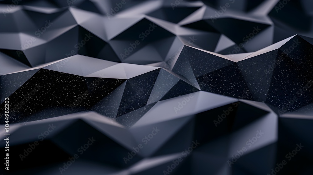 Poster Mesmerizing Abstract 3D Polygonal Mesh Backdrop with Shimmering Sparkles Perfect for Modern Digital Landing Pages Websites Apps and Tech Focused Designs