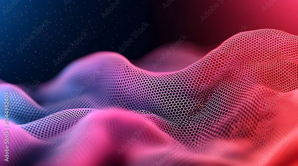 Poster Futuristic digital background featuring a sparkly polygonal mesh design perfect for tech landing pages digital art projects and other creative applications requiring a modern innovative