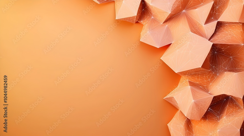 Aufkleber Mesmerizing Polygonal Mesh Background with Sparkling Geometric Details for Futuristic Visuals and Creative Designs