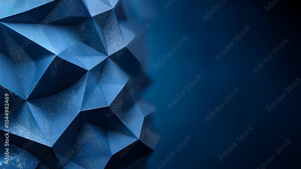 Aufkleber Futuristic digital background with a shimmering polygonal mesh 3D rendered design perfect for tech landing pages digital projects and creative concept visualizations