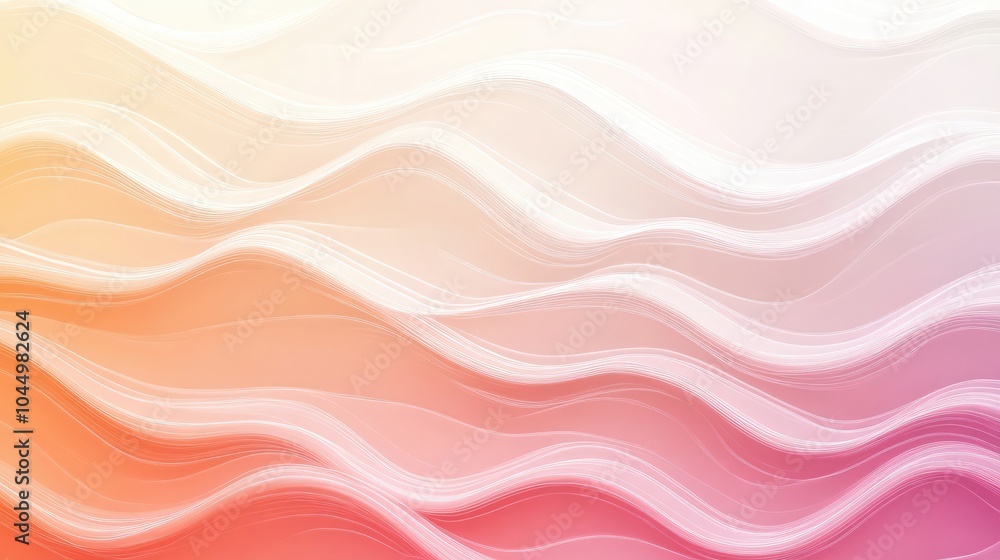 Poster Gradient background with wavy lines texture in pastel tint