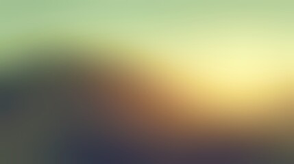 Naklejka premium Summer landscape wavy panorama defocused background. Muted natural colors. Outdoor empty banner retro style.