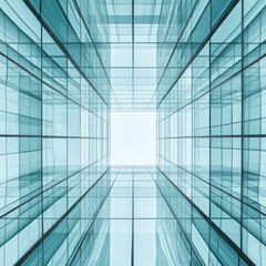 A Stunning Perspective of Modern Architecture Through Glass Facade and Skyward View