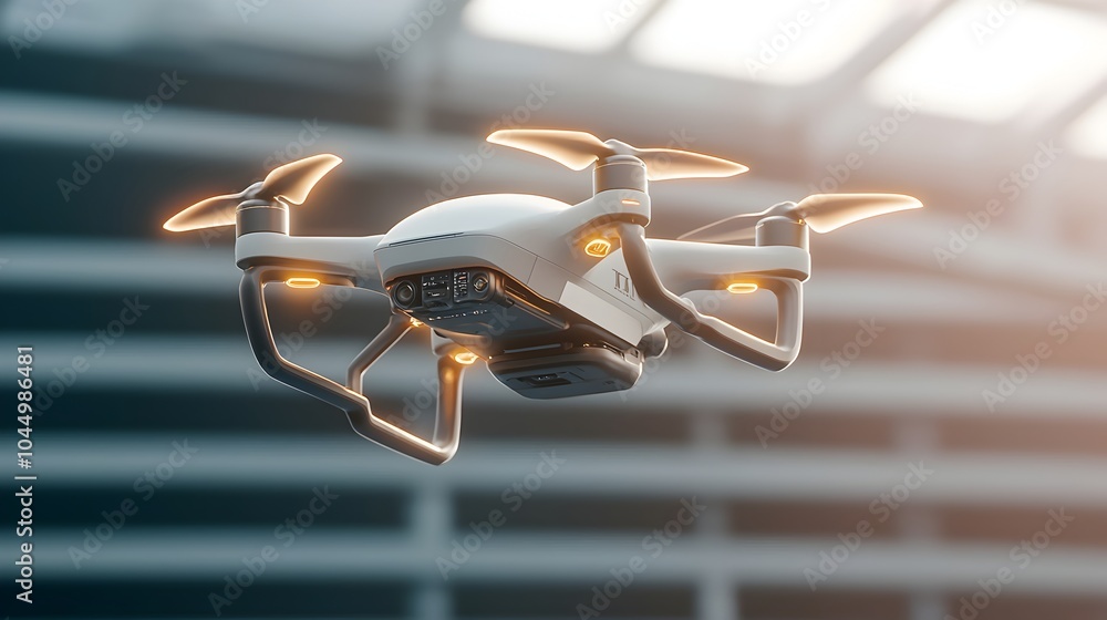 Fototapete autonomous futuristic delivery drone with high efficiency propellers smart docking system and sleek 