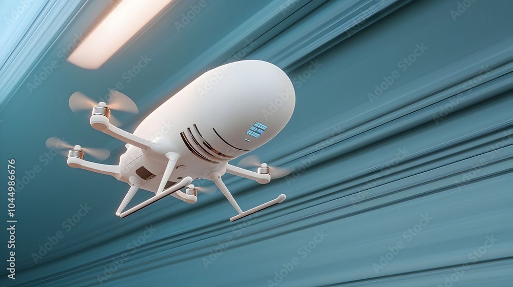 Aufkleber cutting edge futuristic drone powered by clean energy and advanced technology transporting large car