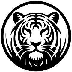 Tiger zodiac symbol silhouette