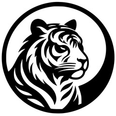 Tiger zodiac symbol silhouette