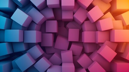 Captivating Futuristic Backdrop with Vibrant Interlocking 3D Shapes and Glowing Light Accents   A dynamic and visually striking digital art composition featuring a sci fi inspired aesthetic with bold