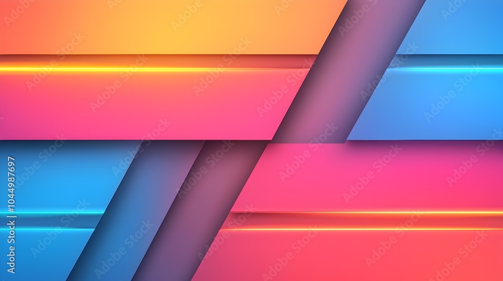 Fototapete glowing futuristic digital art background with abstract smooth shapes sleek forms and vibrant cyberp