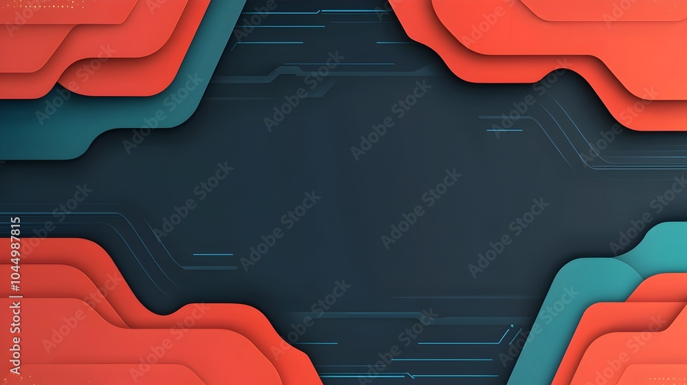 Poster Glowing Futuristic Abstract Shapes with Smooth Gradients and Cyberpunk Inspired Neon Elements Blending Digital Art with Sleek Forms and Geometric Compositions