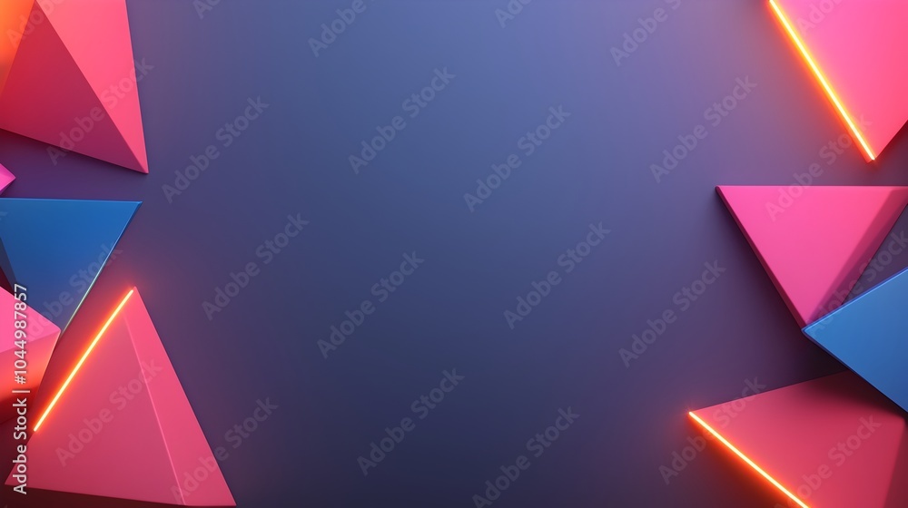 Poster Captivating Minimalist Futuristic Digital Background Featuring Smooth Geometric Shapes Subtle Neon Lighting and a Sleek Metallic Texture for a Modern and Sophisticated Atmosphere