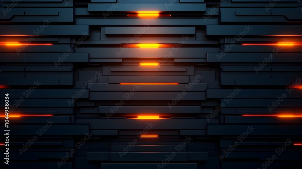Aufkleber Futuristic digital landscape with floating data panels glowing data streams and deep shadow contrasts set in a visionary and tech inspired environment