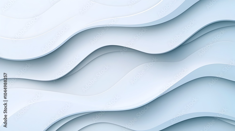 Poster Smooth curved futuristic white background featuring minimalistic geometric patterns and subtle light reflections creating a clean contemporary and technologically inspired atmosphere