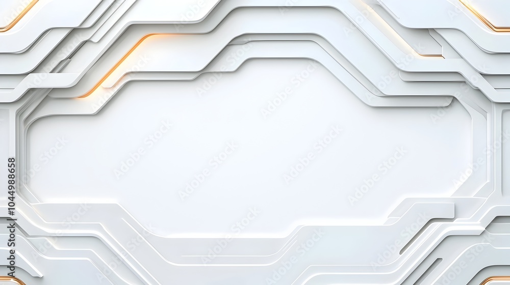 Poster Mesmerizing abstract background with futuristic tech lines glowing metallic highlights and minimalist modern design elements blending together in a sleek stylized digital art composition