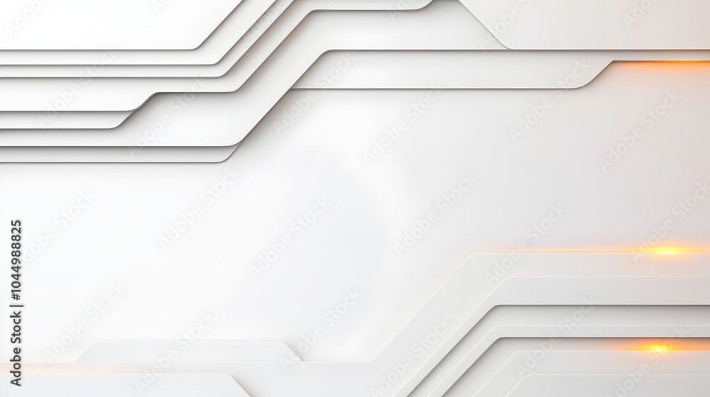 Poster Captivating Futuristic Minimalist Background with Ethereal Glowing Geometric Accents   Clean white digital render with soft shadows and smooth forms creating a stunning sci fi inspired conceptual
